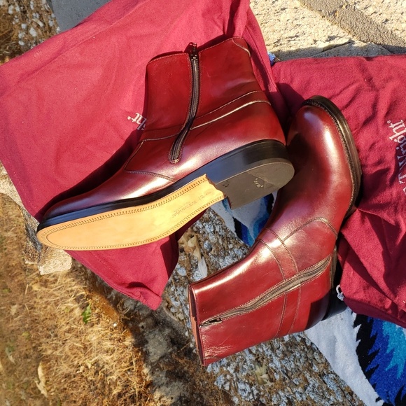 E.T. WRIGHT "PRESIDENT" Ankle Boots Italian Leather Mens sz. 9.5 NWT NIB - Picture 4 of 14